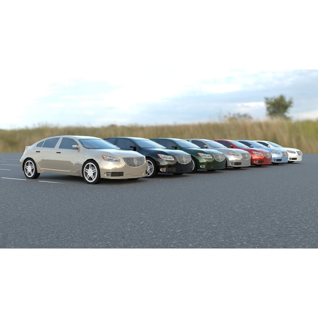 Low-Poly American Cars 3D Model – PBR Vehicle Collection, FBX, OBJ - View 5
