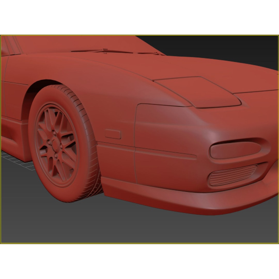 Nissan 180SX 3D Model – High Poly Game Asset, FBX, OBJ Formats - View 15