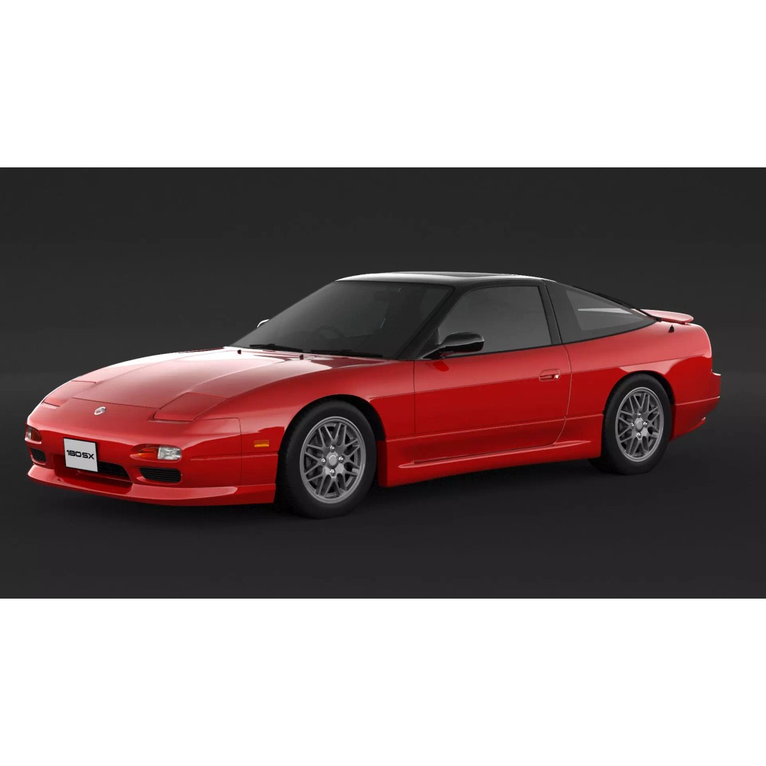 Nissan 180SX 3D Model – High Poly Game Asset, FBX, OBJ Formats - View 2
