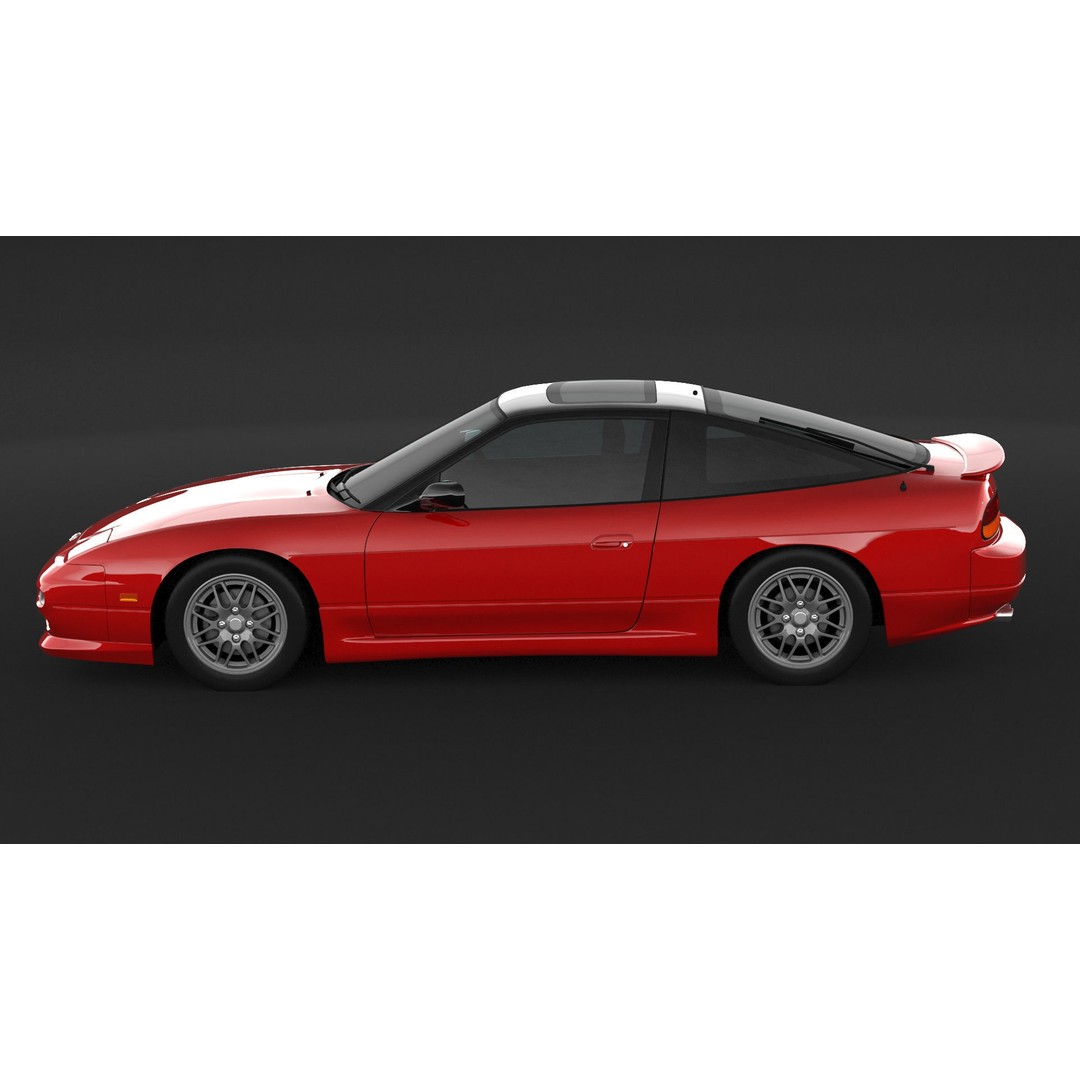 Nissan 180SX 3D Model – High Poly Game Asset, FBX, OBJ Formats - View 7