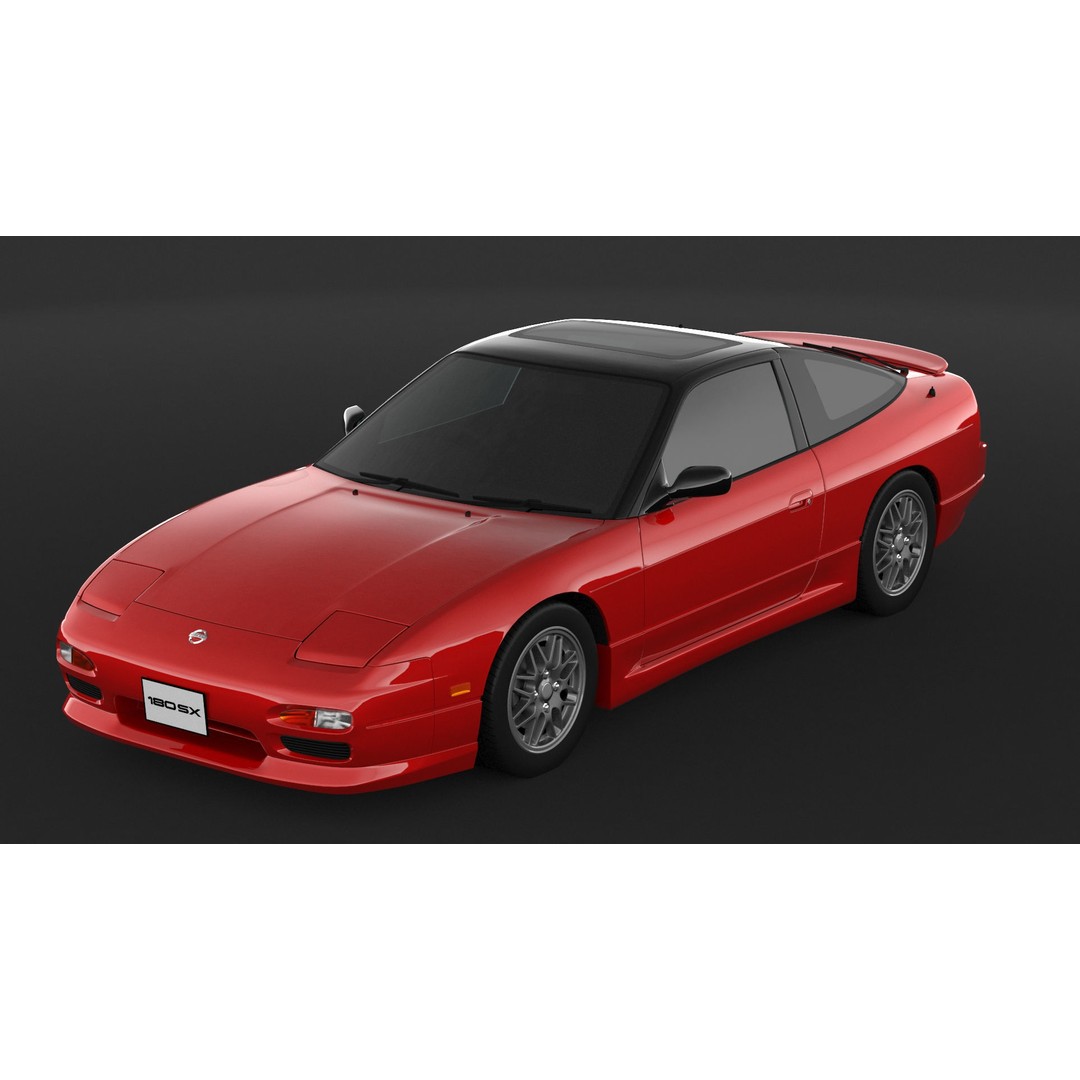 Nissan 180SX 3D Model – High Poly Game Asset, FBX, OBJ Formats - View 8