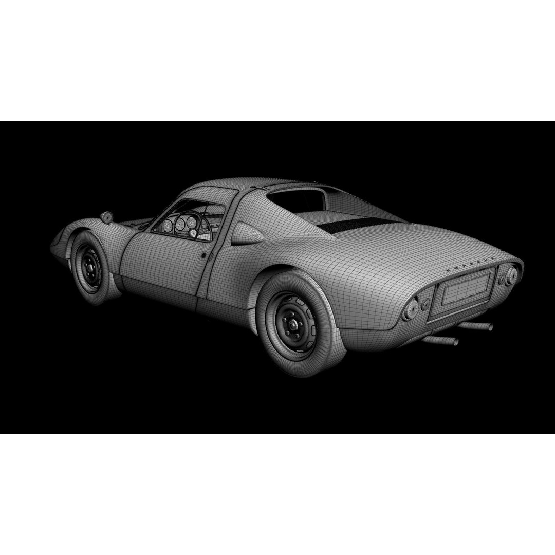 Porsche 904 GTS 3D Model – High Poly Racing Car Asset, FBX, OBJ