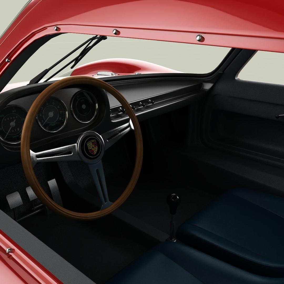 Porsche 904 GTS 3D Model – High Poly Racing Car Asset, FBX, OBJ - View 10
