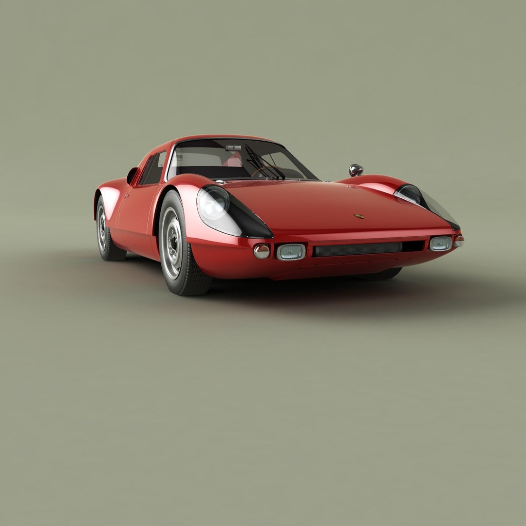 Porsche 904 GTS 3D Model – High Poly Racing Car Asset, FBX, OBJ - View 11