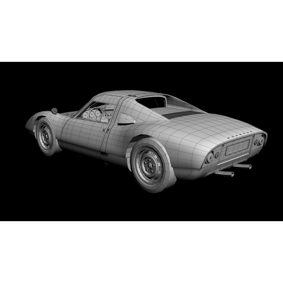 Porsche 904 GTS 3D Model – High Poly Racing Car Asset, FBX, OBJ - View 17