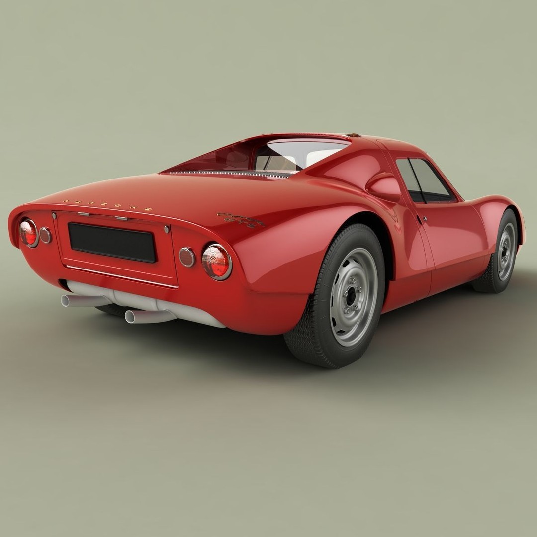 Porsche 904 GTS 3D Model – High Poly Racing Car Asset, FBX, OBJ - View 4