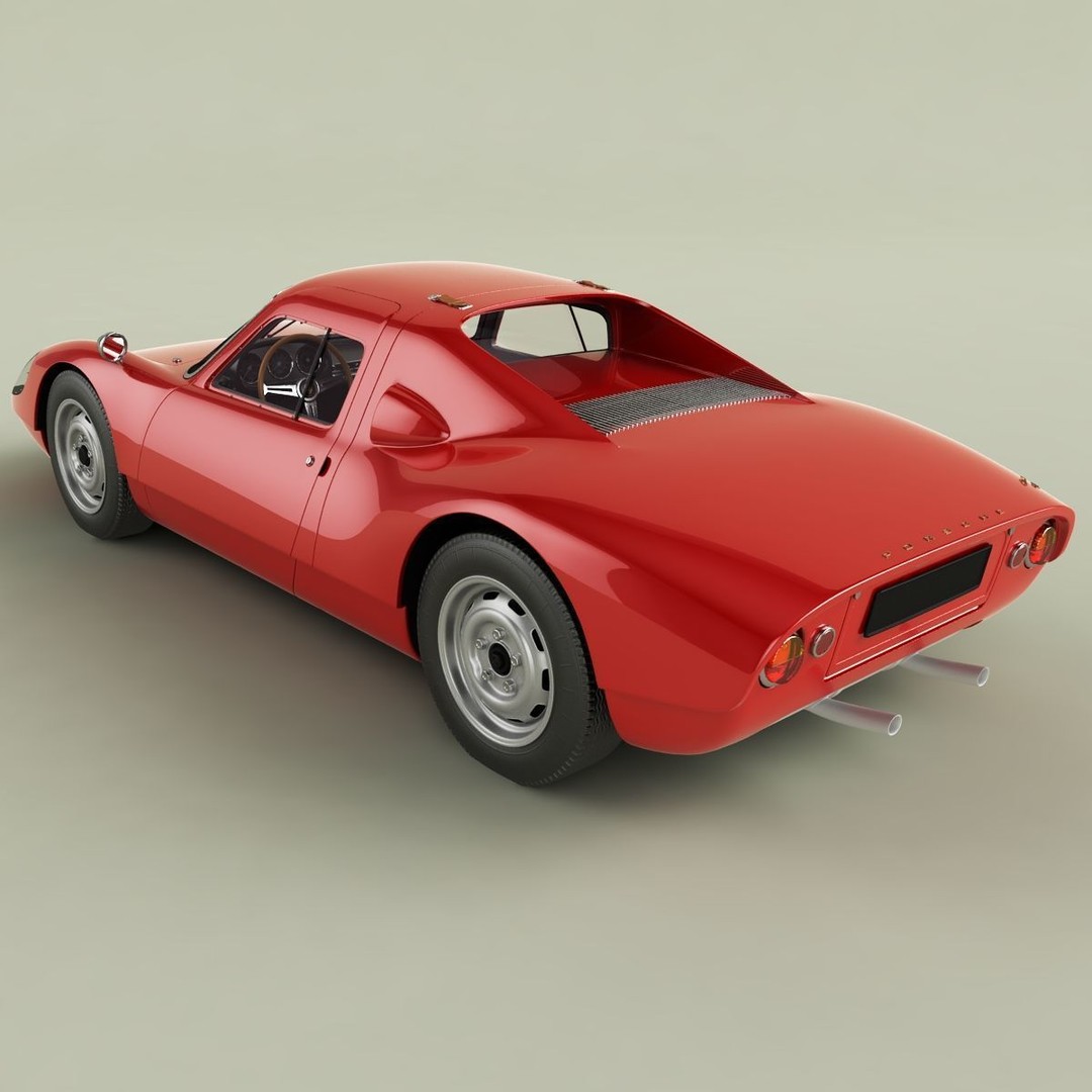 Porsche 904 GTS 3D Model – High Poly Racing Car Asset, FBX, OBJ - View 9