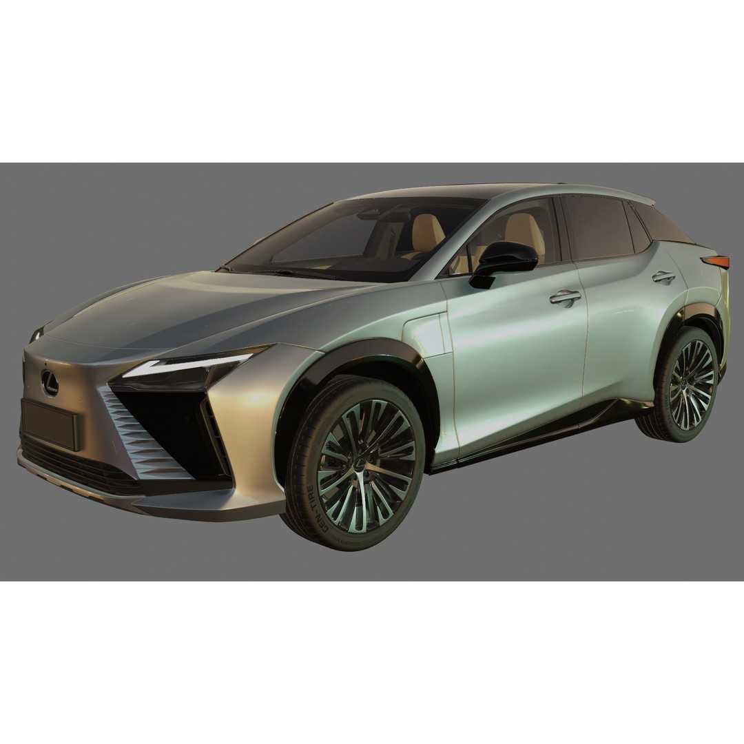 Lexus RZ 450e 2023 3D Model – High Poly SUV with Interior, FBX & OBJ - View 20