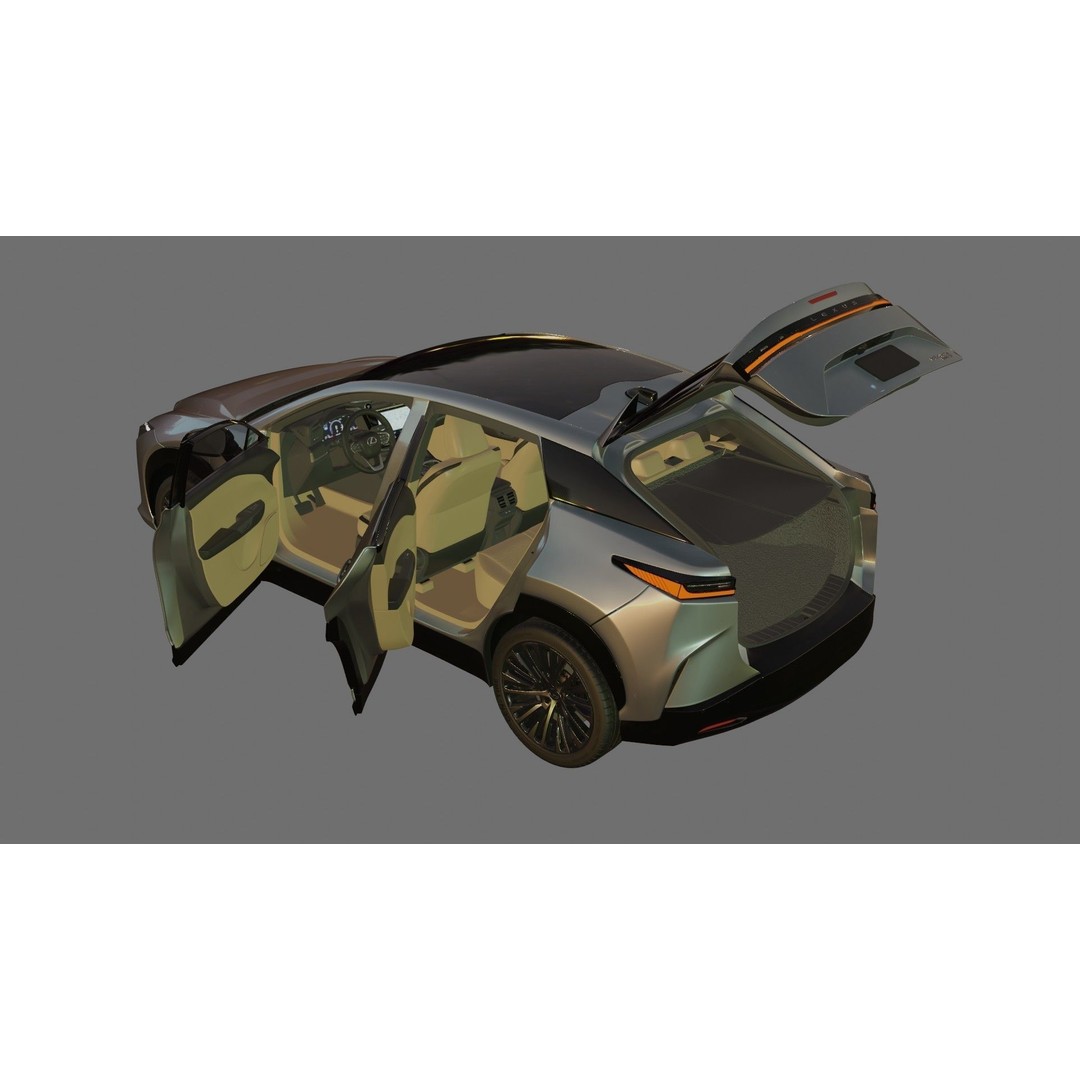 Lexus RZ 450e 2023 3D Model – High Poly SUV with Interior, FBX & OBJ - View 22