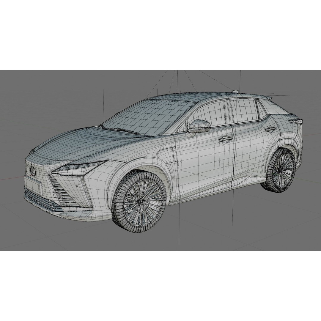 Lexus RZ 450e 2023 3D Model – High Poly SUV with Interior, FBX & OBJ - View 23