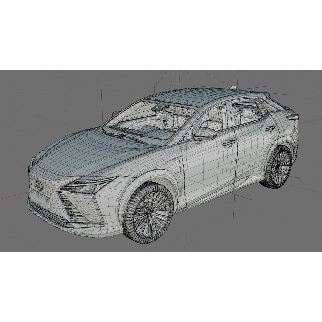 Lexus RZ 450e 2023 3D Model – High Poly SUV with Interior, FBX & OBJ - View 24
