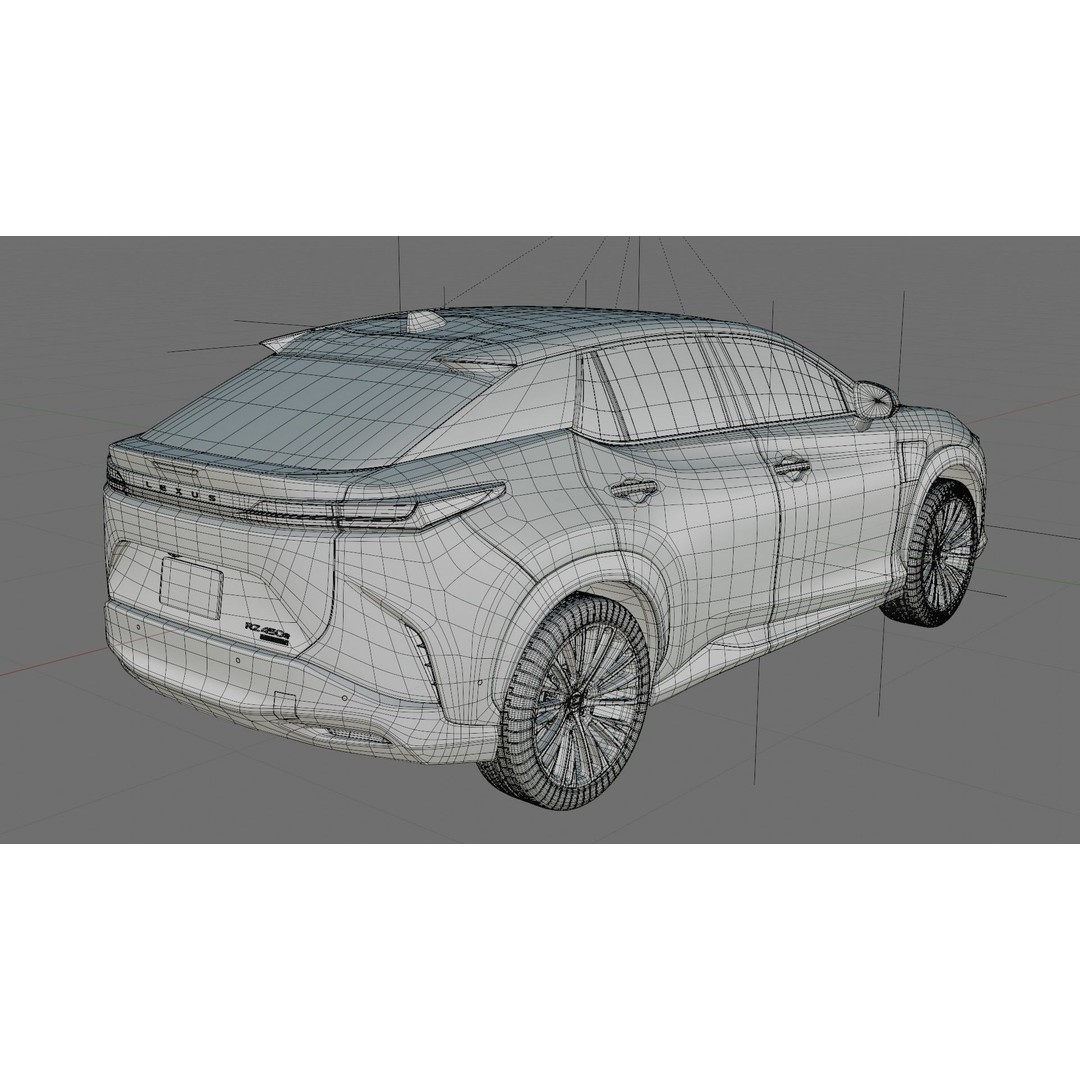 Lexus RZ 450e 2023 3D Model – High Poly SUV with Interior, FBX & OBJ - View 25