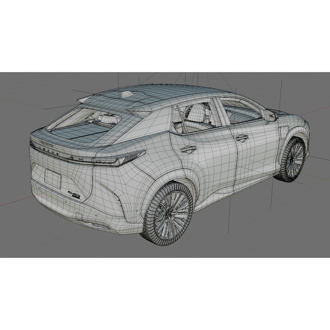 Lexus RZ 450e 2023 3D Model – High Poly SUV with Interior, FBX & OBJ - View 26