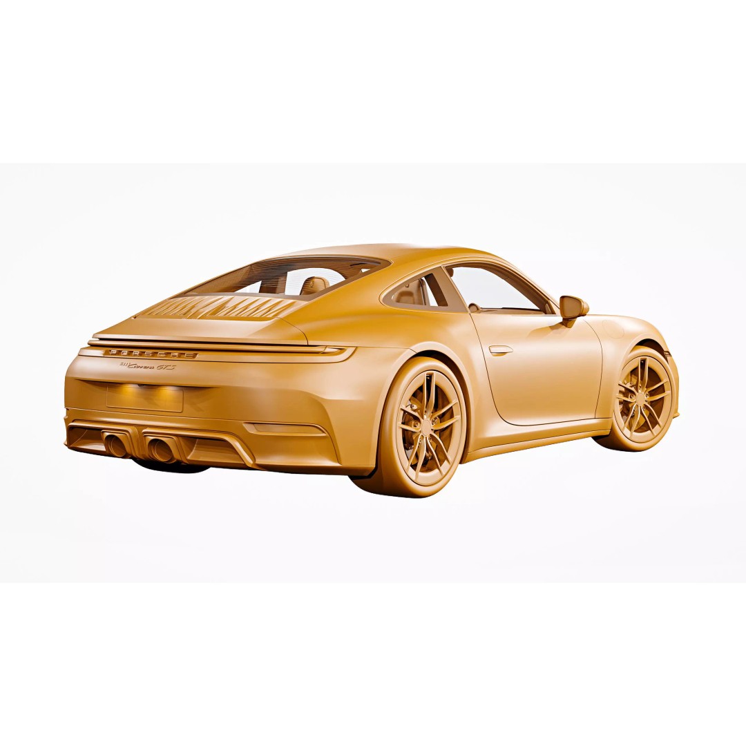 2026 Porsche 911 Carrera 4 GTS 3D Model – High Poly Game Asset, FBX, Blender - View 27