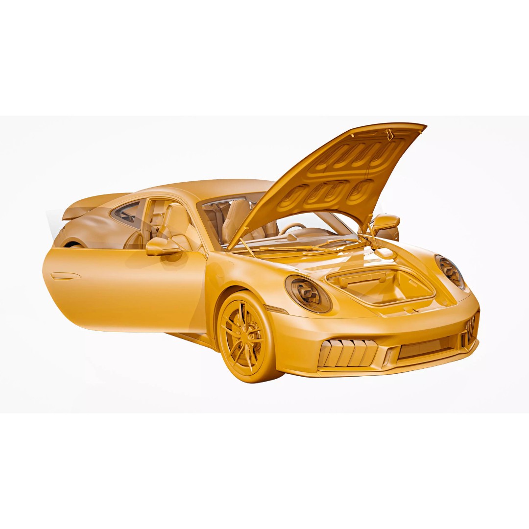 2026 Porsche 911 Carrera 4 GTS 3D Model – High Poly Game Asset, FBX, Blender - View 28