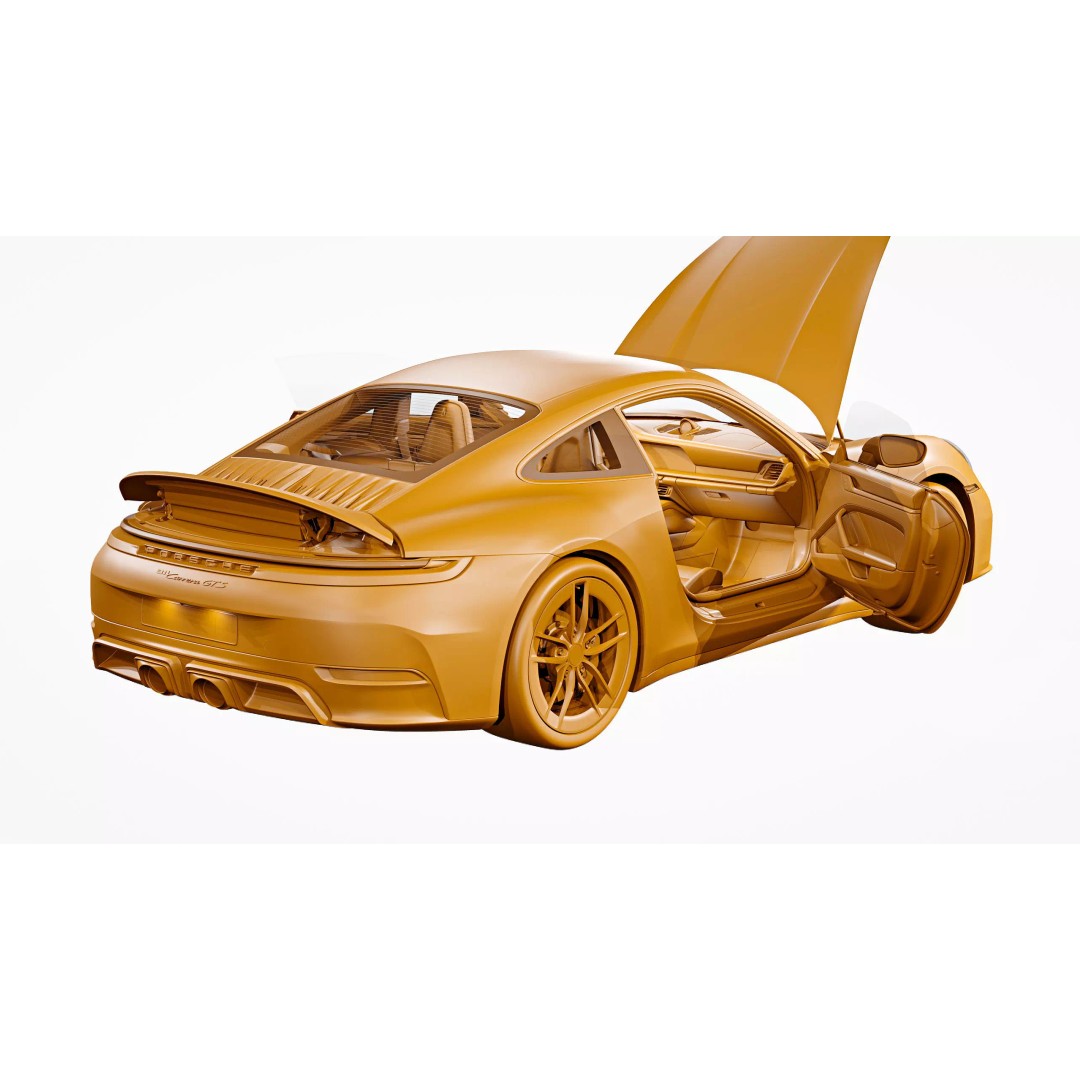 2026 Porsche 911 Carrera 4 GTS 3D Model – High Poly Game Asset, FBX, Blender - View 29