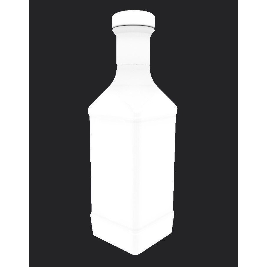 Coriander Sauce Bottle - Low-Poly 3D Model - View 11