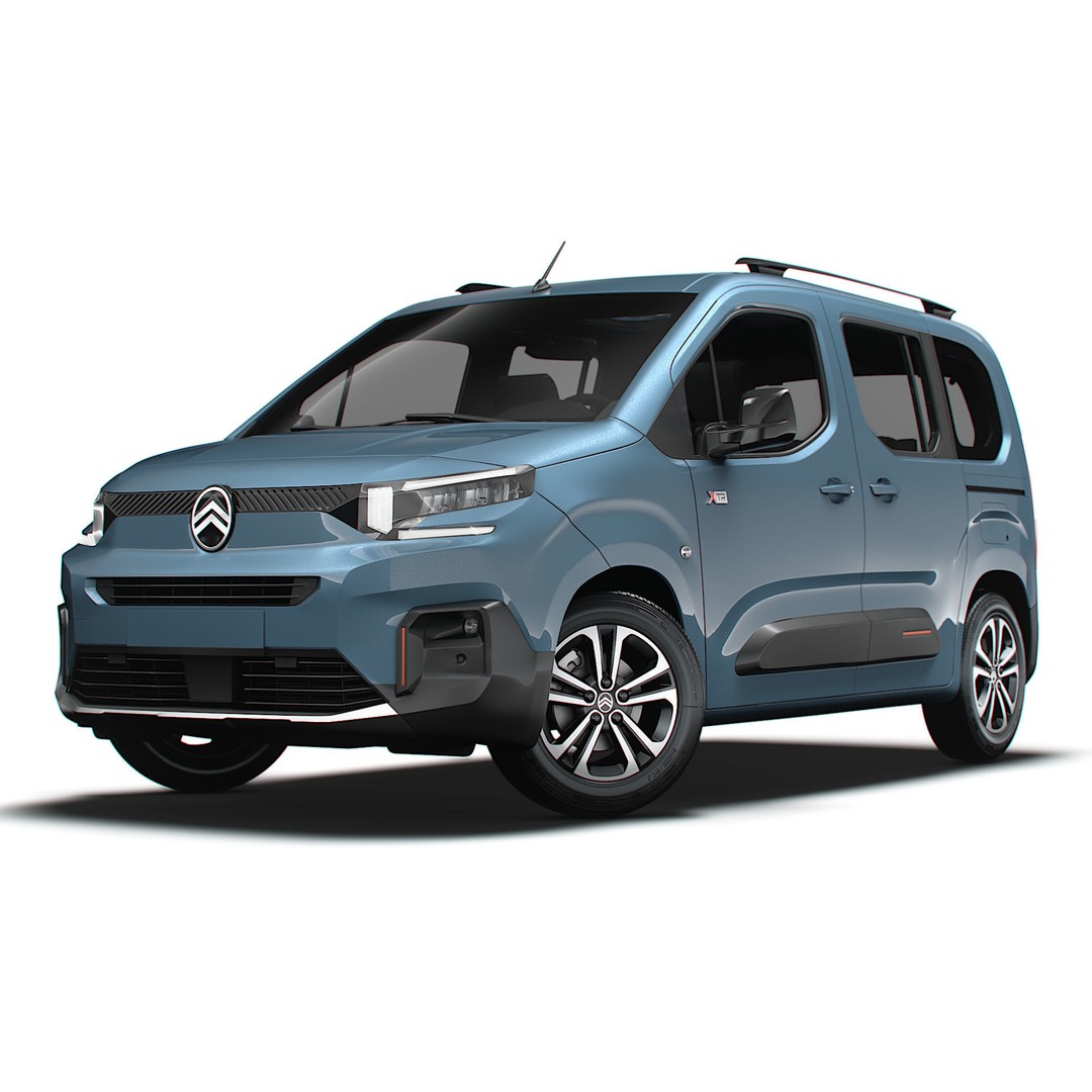 Citroen e Berlingo Max XTR 2025 3D Model – High Poly Vehicle, FBX, OBJ - View 10