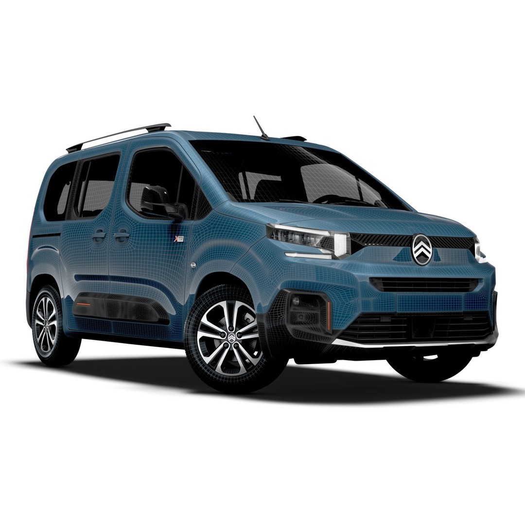 Citroen e Berlingo Max XTR 2025 3D Model – High Poly Vehicle, FBX, OBJ - View 16