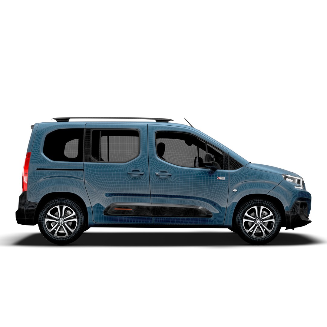Citroen e Berlingo Max XTR 2025 3D Model – High Poly Vehicle, FBX, OBJ - View 17