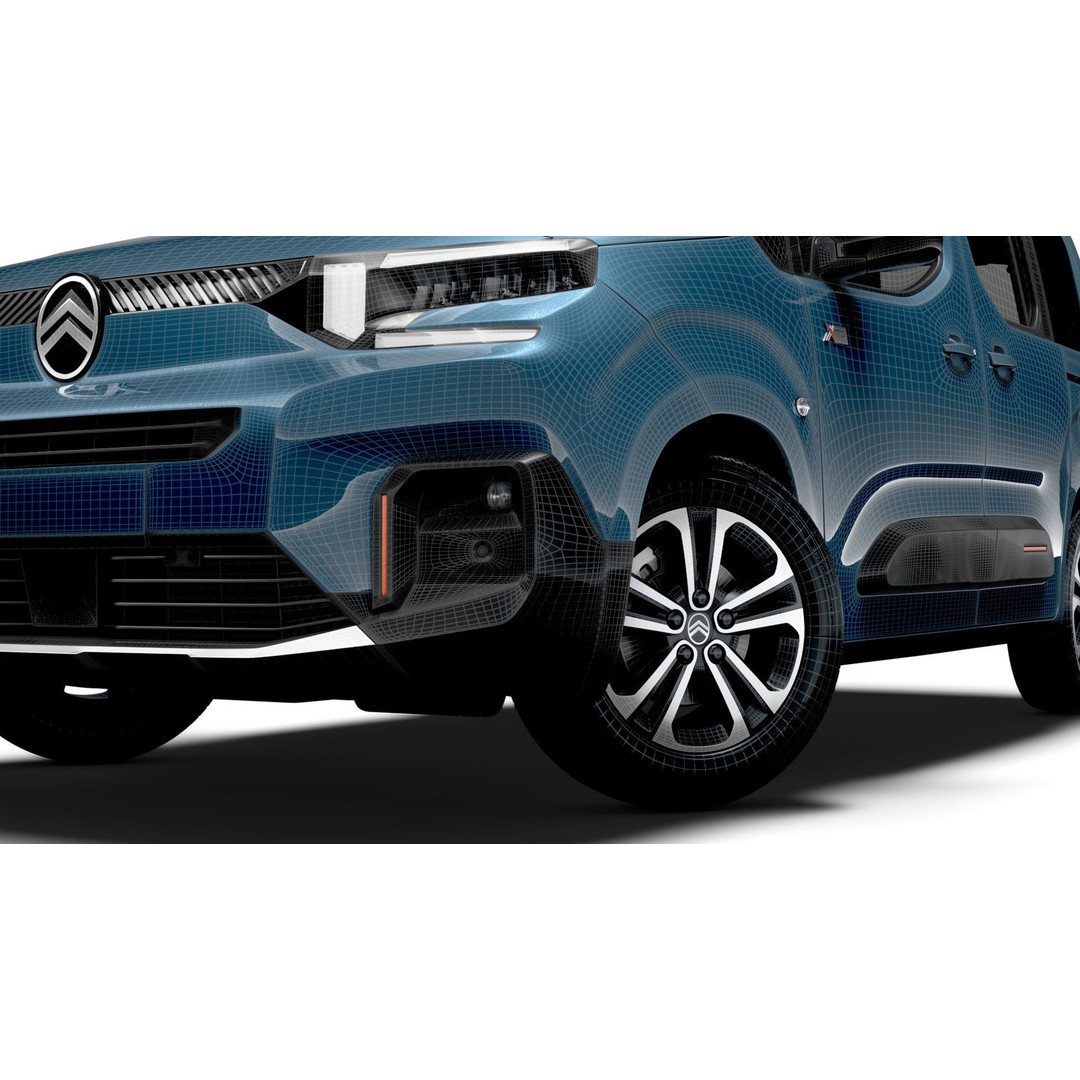 Citroen e Berlingo Max XTR 2025 3D Model – High Poly Vehicle, FBX, OBJ - View 19