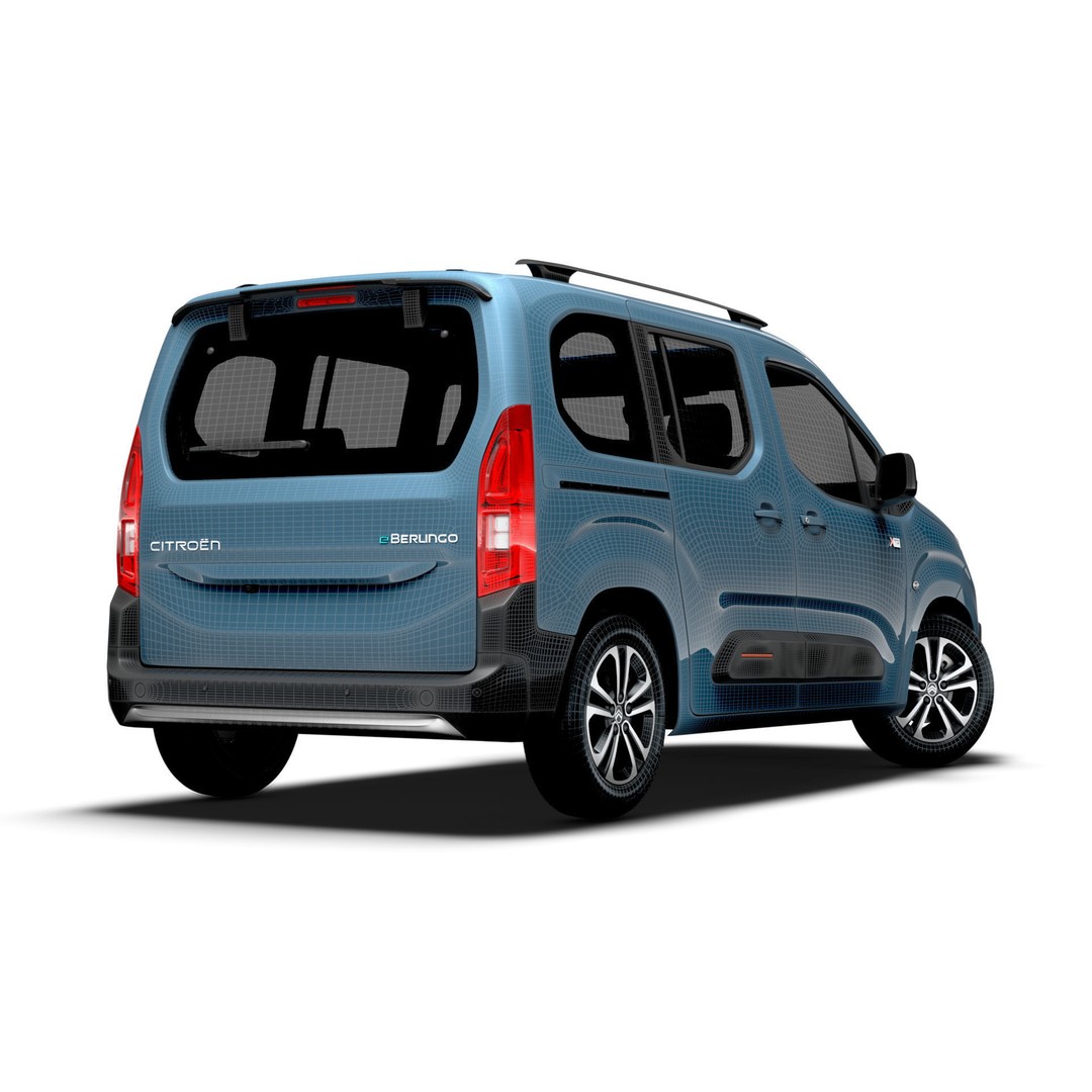 Citroen e Berlingo Max XTR 2025 3D Model – High Poly Vehicle, FBX, OBJ - View 21