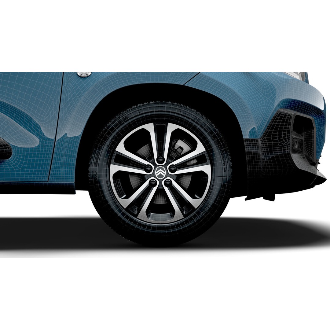 Citroen e Berlingo Max XTR 2025 3D Model – High Poly Vehicle, FBX, OBJ - View 25