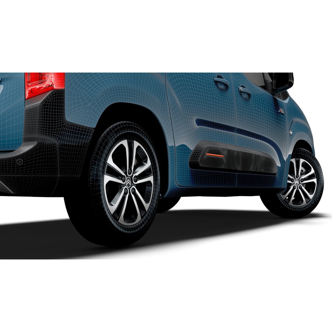 Citroen e Berlingo Max XTR 2025 3D Model – High Poly Vehicle, FBX, OBJ - View 27