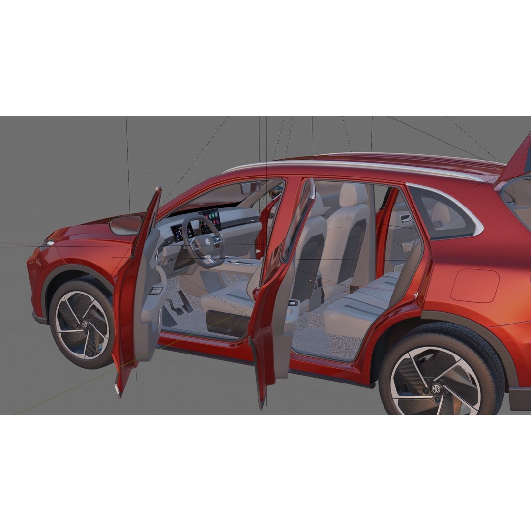 MG S5 ES5 EV 2026 3D Model – Detailed SUV with Interior, FBX, OBJ - View 29