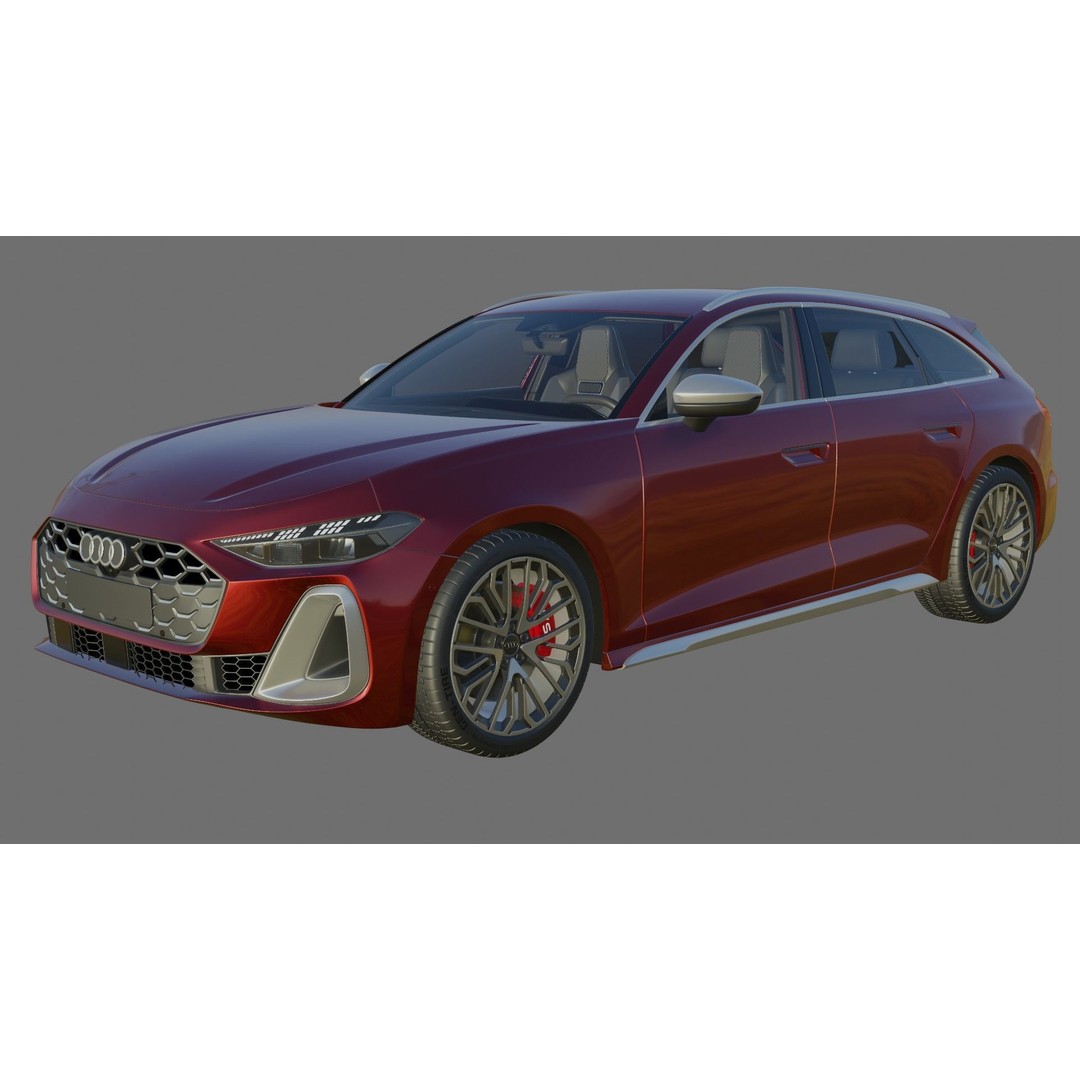 Audi S5 and A5 S-Line Avant 2025 3D Model – Detailed Game-Ready Asset - View 24