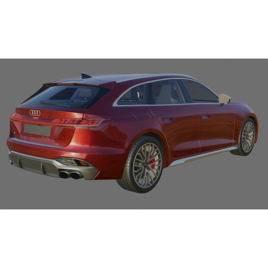 Audi S5 and A5 S-Line Avant 2025 3D Model – Detailed Game-Ready Asset - View 26