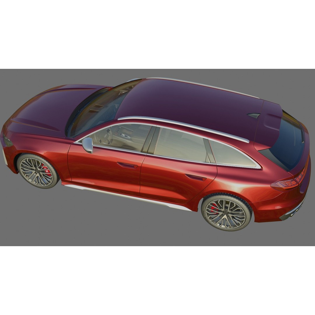 Audi S5 and A5 S-Line Avant 2025 3D Model – Detailed Game-Ready Asset - View 30