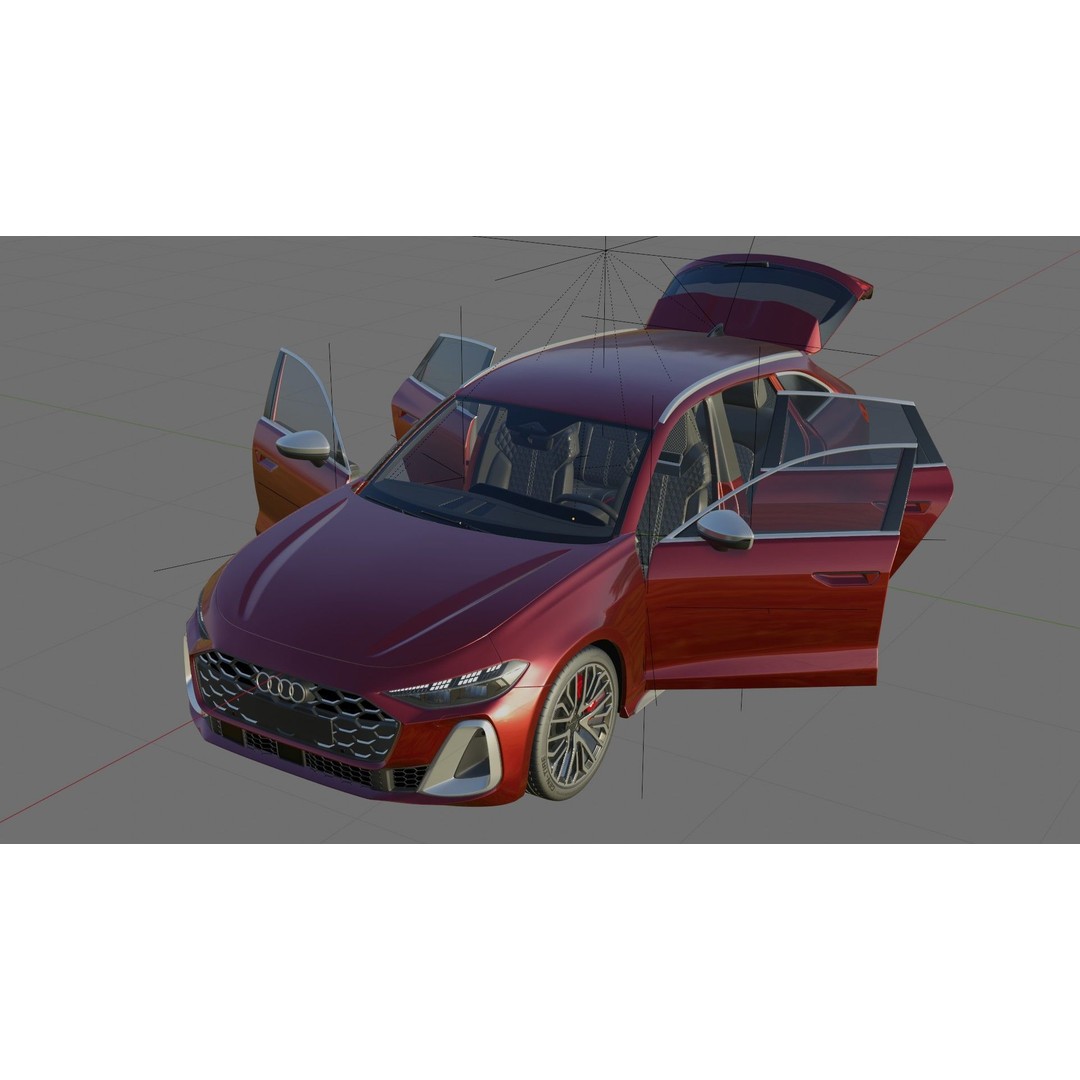Audi S5 and A5 S-Line Avant 2025 3D Model – Detailed Game-Ready Asset - View 33