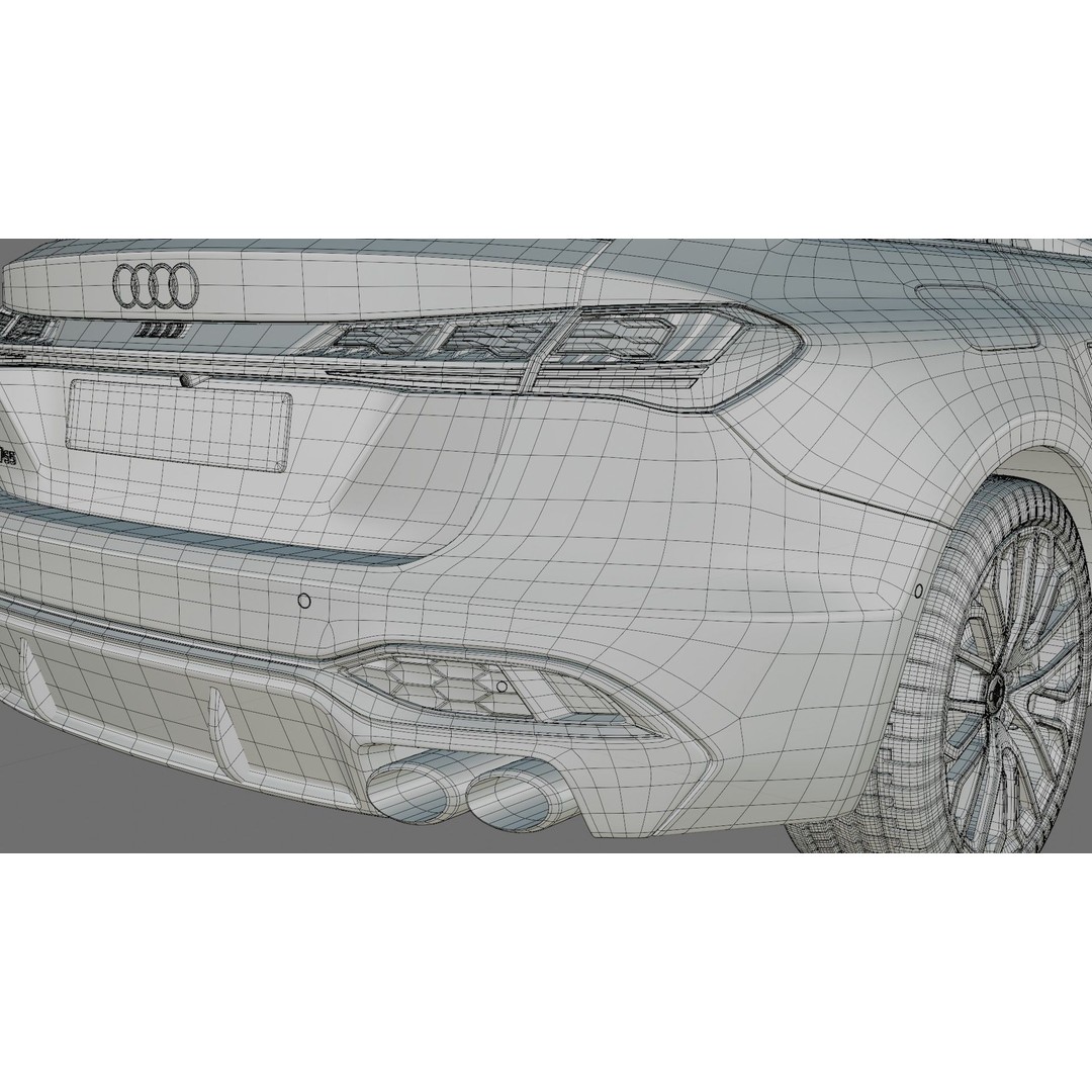 Audi S5 and A5 S-Line Avant 2025 3D Model – Detailed Game-Ready Asset - View 37