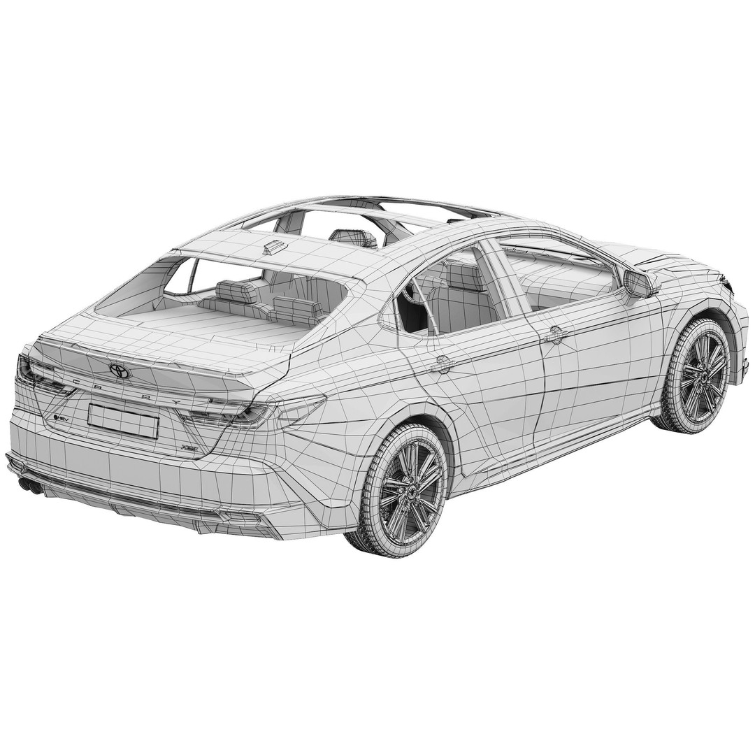 Toyota Camry XSE 2025 3D Model – High Poly Car Asset, FBX, OBJ
