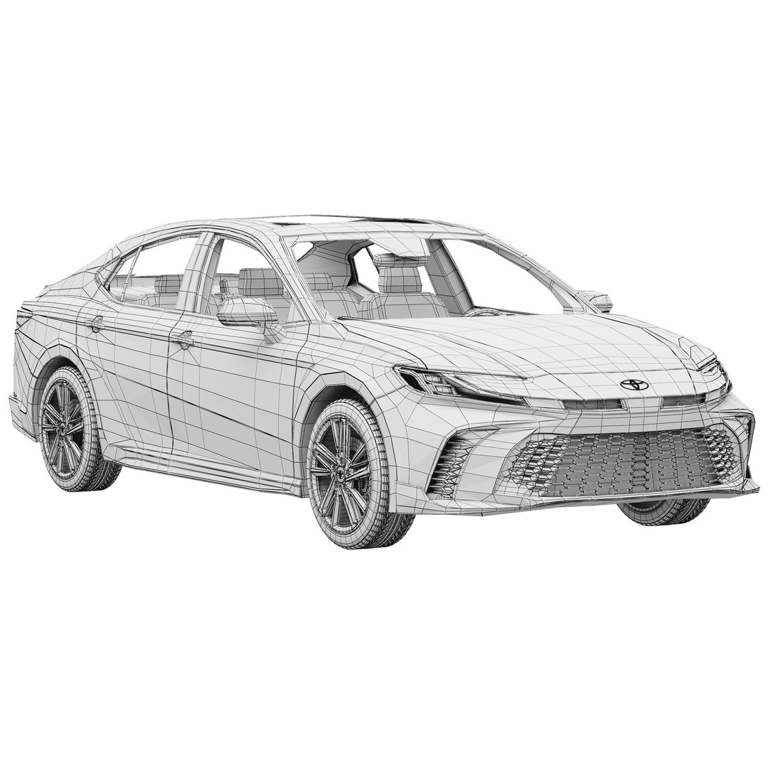 Toyota Camry XSE 2025 3D Model – High Poly Car Asset, FBX, OBJ - View 16