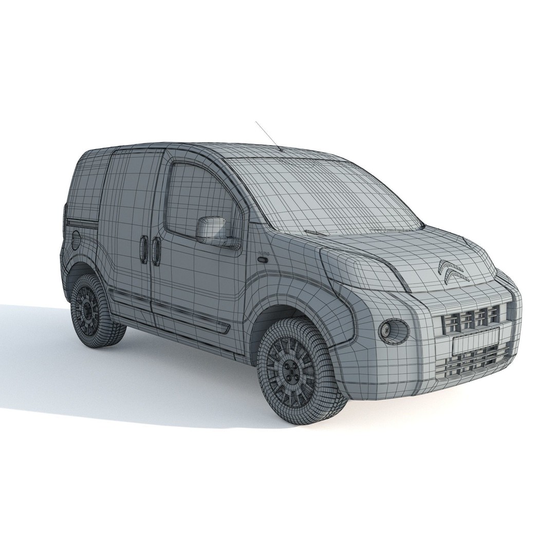 Citroen Nemo Kastenwagen 3D Model – Detailed Car Asset, FBX, OBJ - View 11