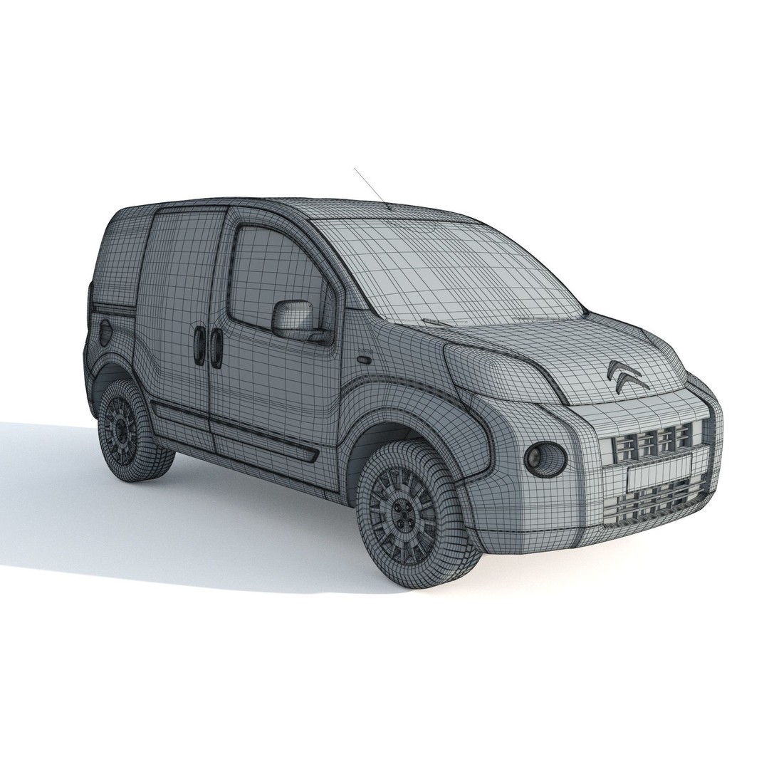 Citroen Nemo Kastenwagen 3D Model – Detailed Car Asset, FBX, OBJ - View 12
