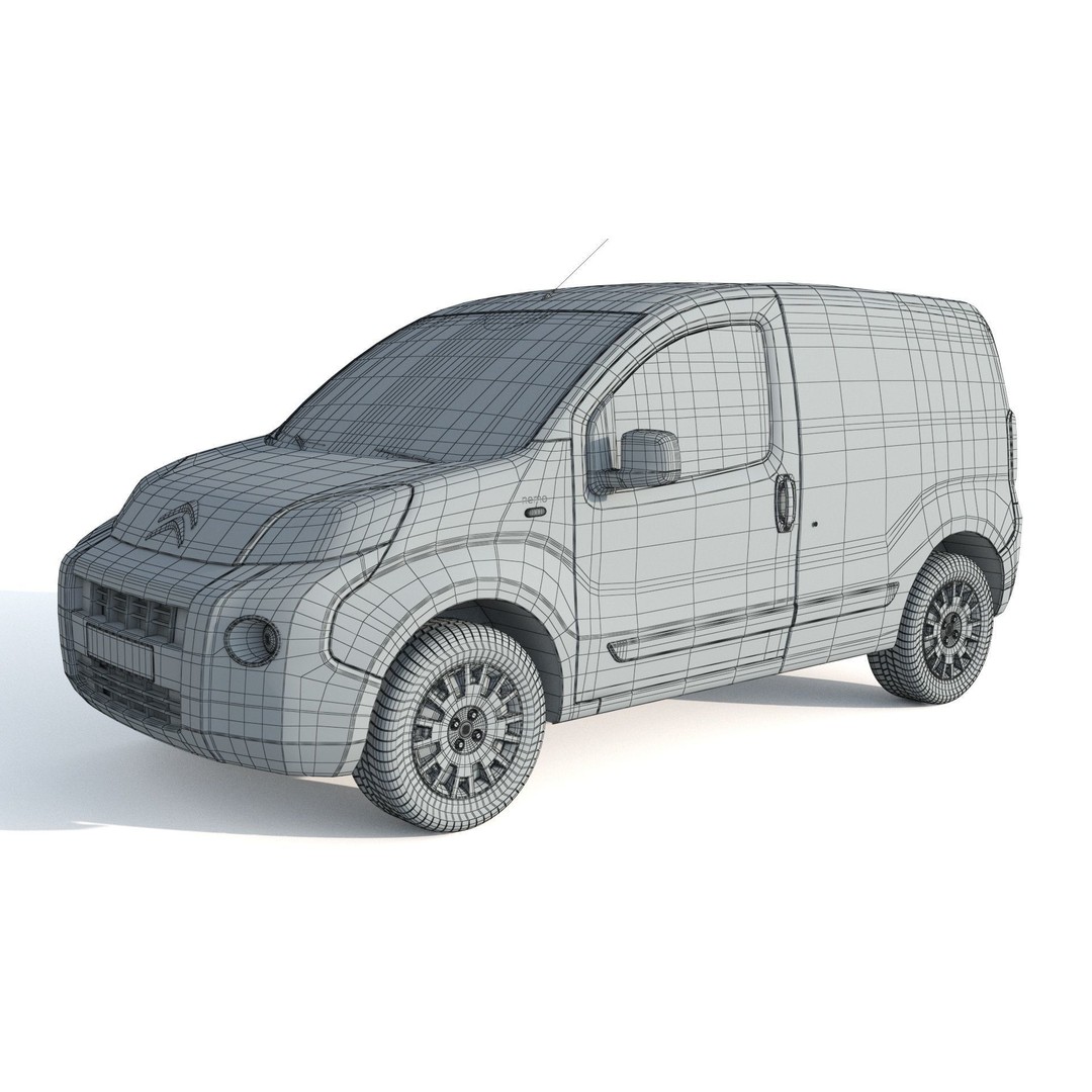 Citroen Nemo Kastenwagen 3D Model – Detailed Car Asset, FBX, OBJ - View 13