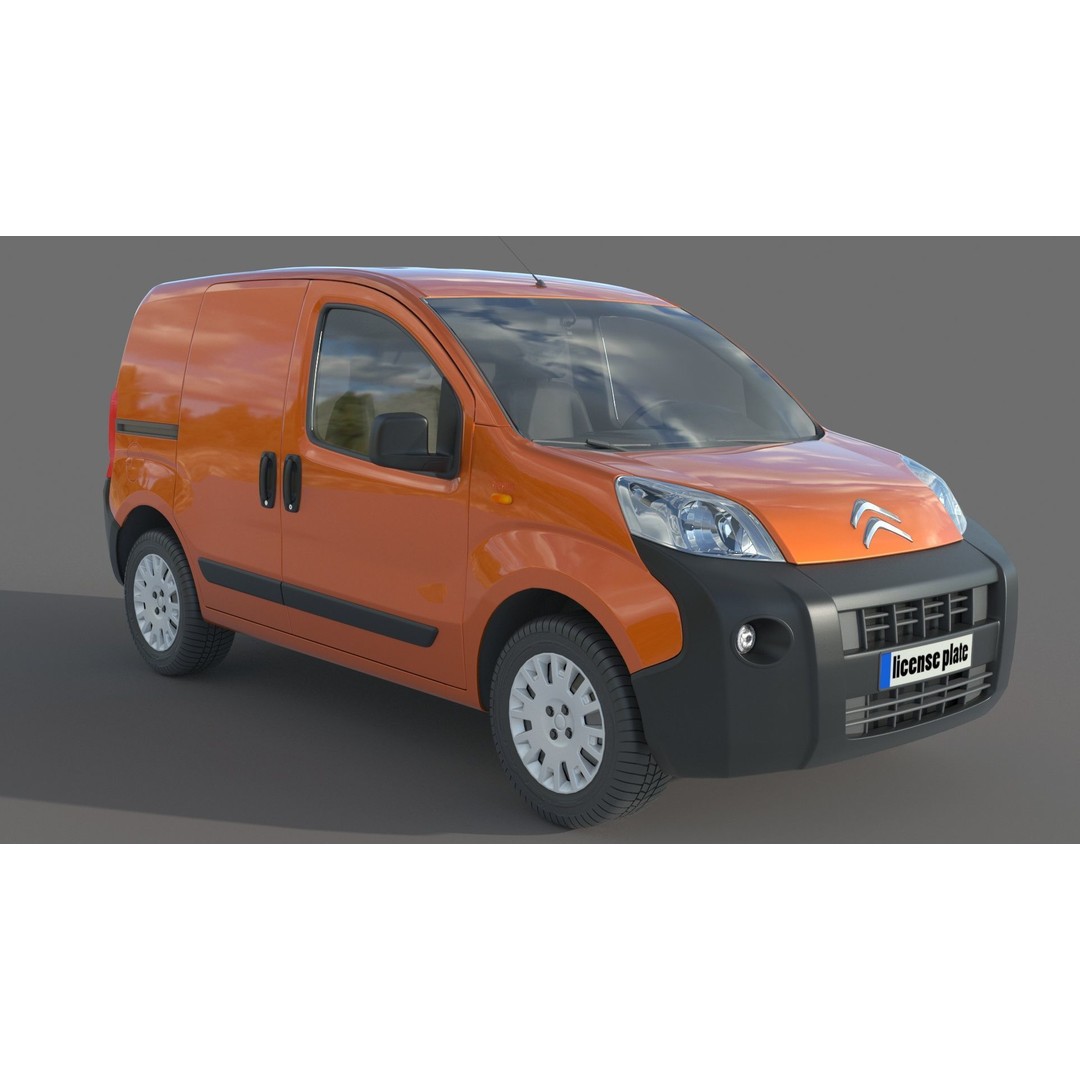 Citroen Nemo Kastenwagen 3D Model – Detailed Car Asset, FBX, OBJ - View 4