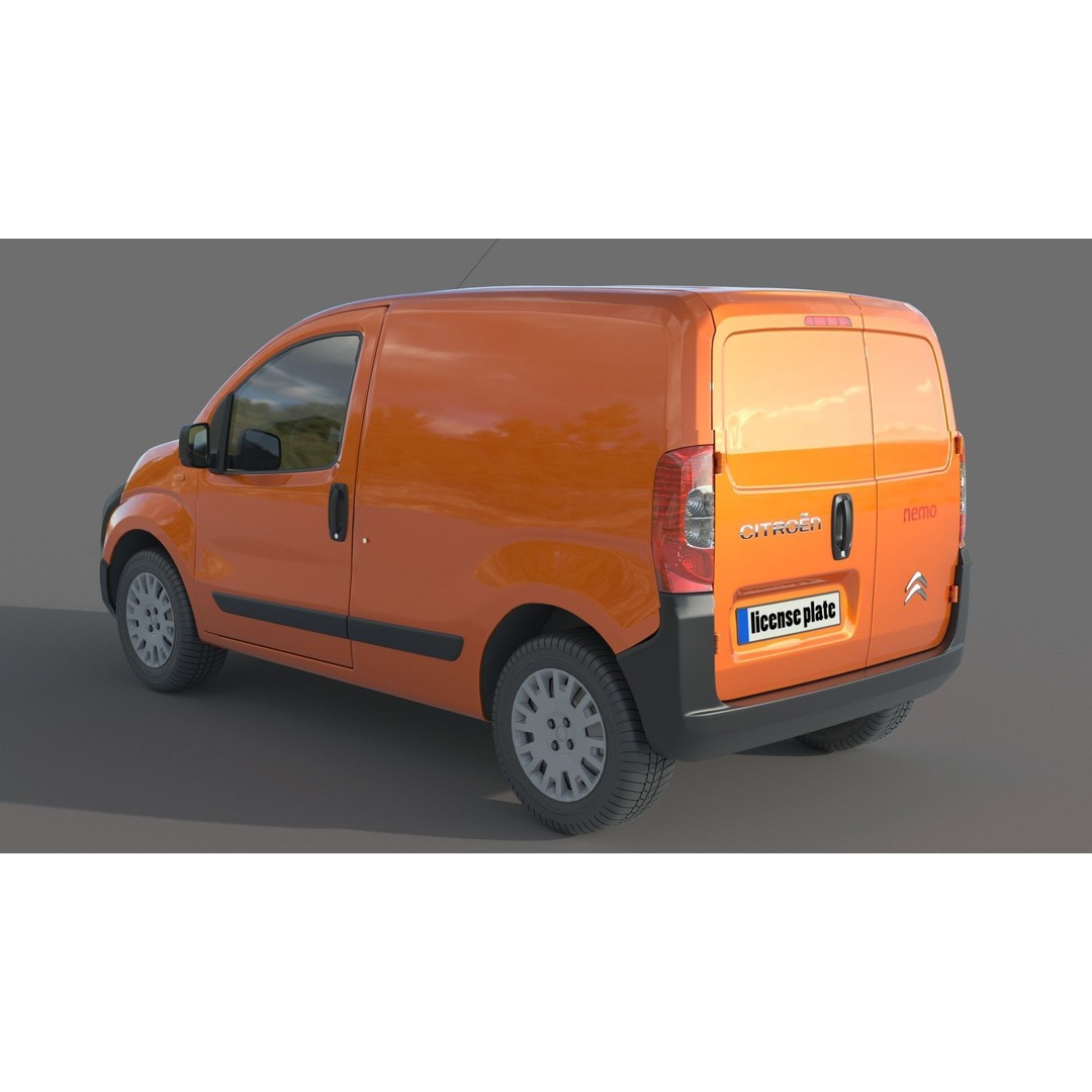 Citroen Nemo Kastenwagen 3D Model – Detailed Car Asset, FBX, OBJ - View 7