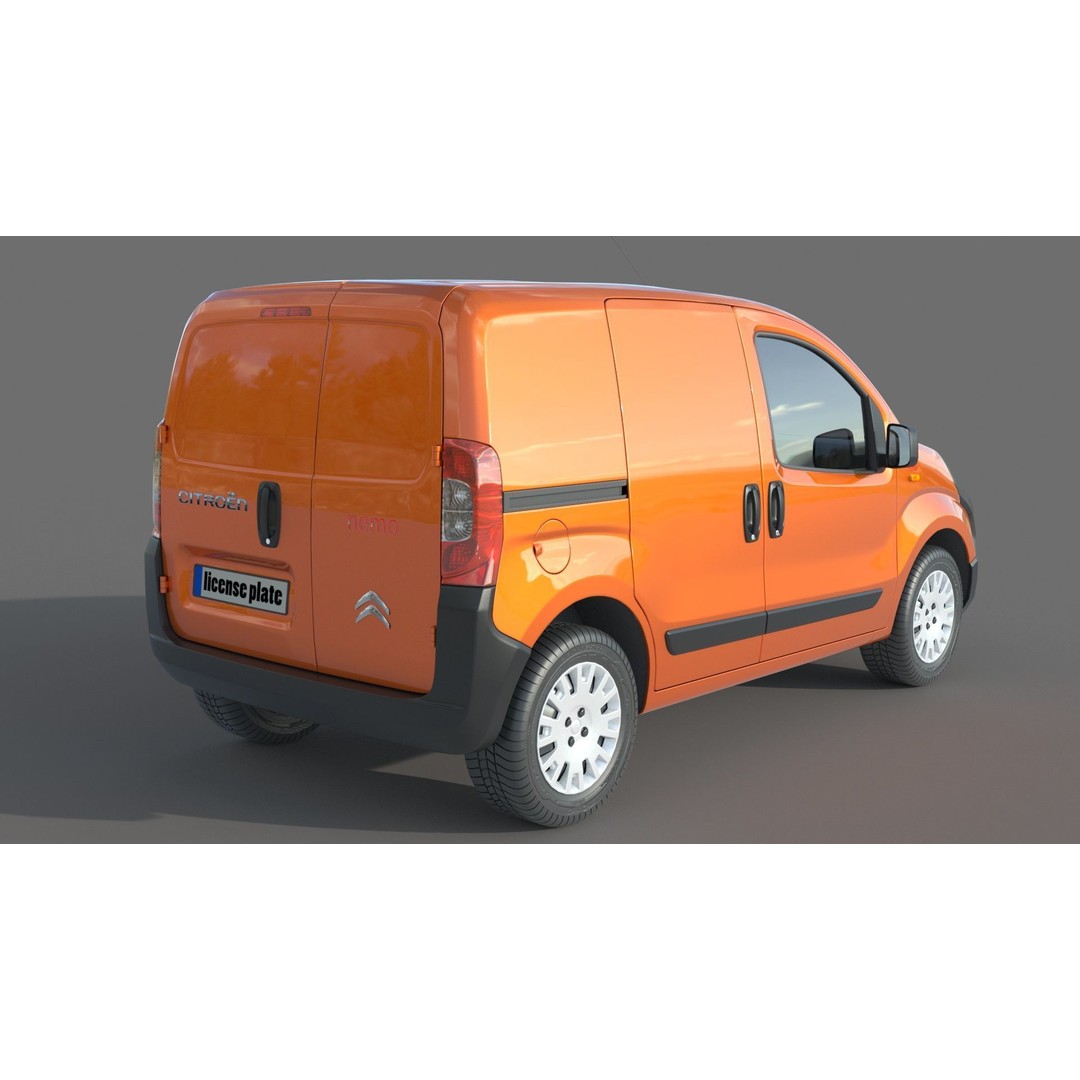 Citroen Nemo Kastenwagen 3D Model – Detailed Car Asset, FBX, OBJ - View 8