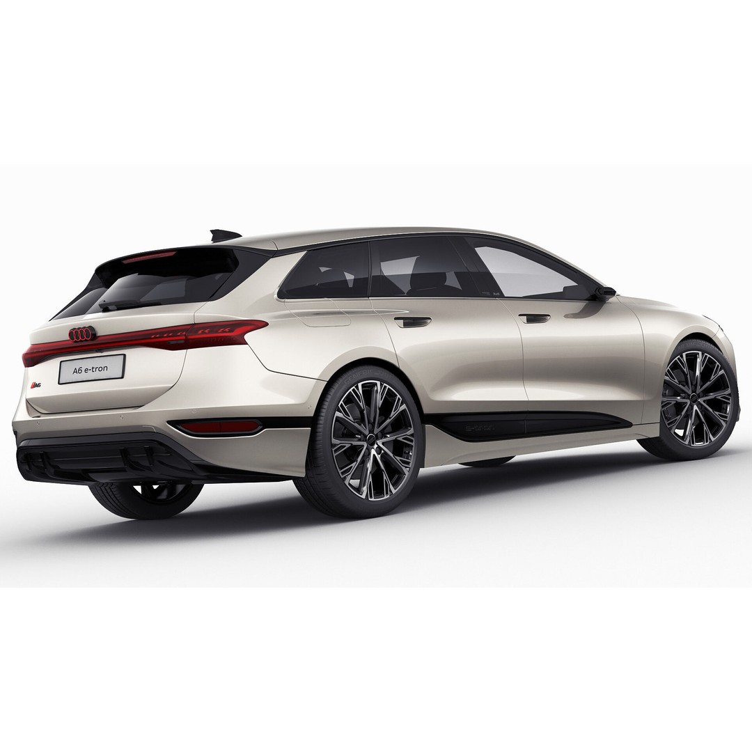 Audi A6 Avant e-tron 2025 3D Model – High Poly Game Asset, FBX, OBJ, Blender - View 15