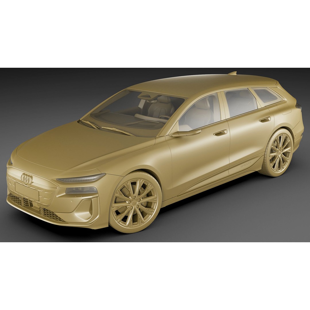 Audi A6 Avant e-tron 2025 3D Model – High Poly Game Asset, FBX, OBJ, Blender - View 20
