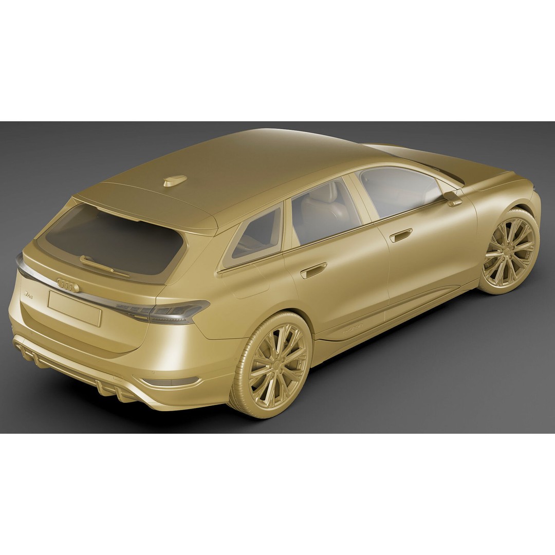 Audi A6 Avant e-tron 2025 3D Model – High Poly Game Asset, FBX, OBJ, Blender - View 21
