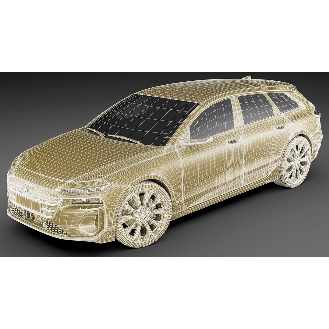 Audi A6 Avant e-tron 2025 3D Model – High Poly Game Asset, FBX, OBJ, Blender - View 24
