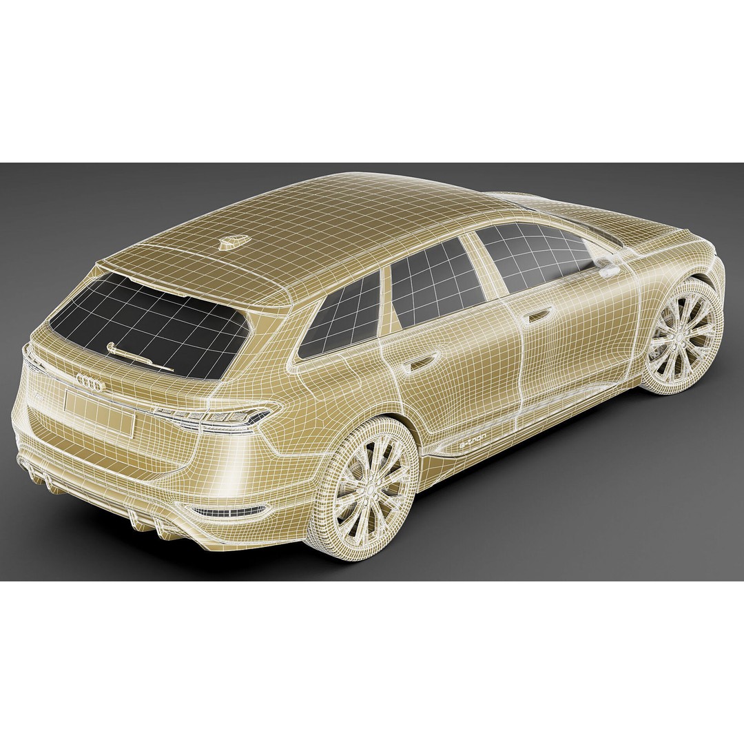 Audi A6 Avant e-tron 2025 3D Model – High Poly Game Asset, FBX, OBJ, Blender - View 25