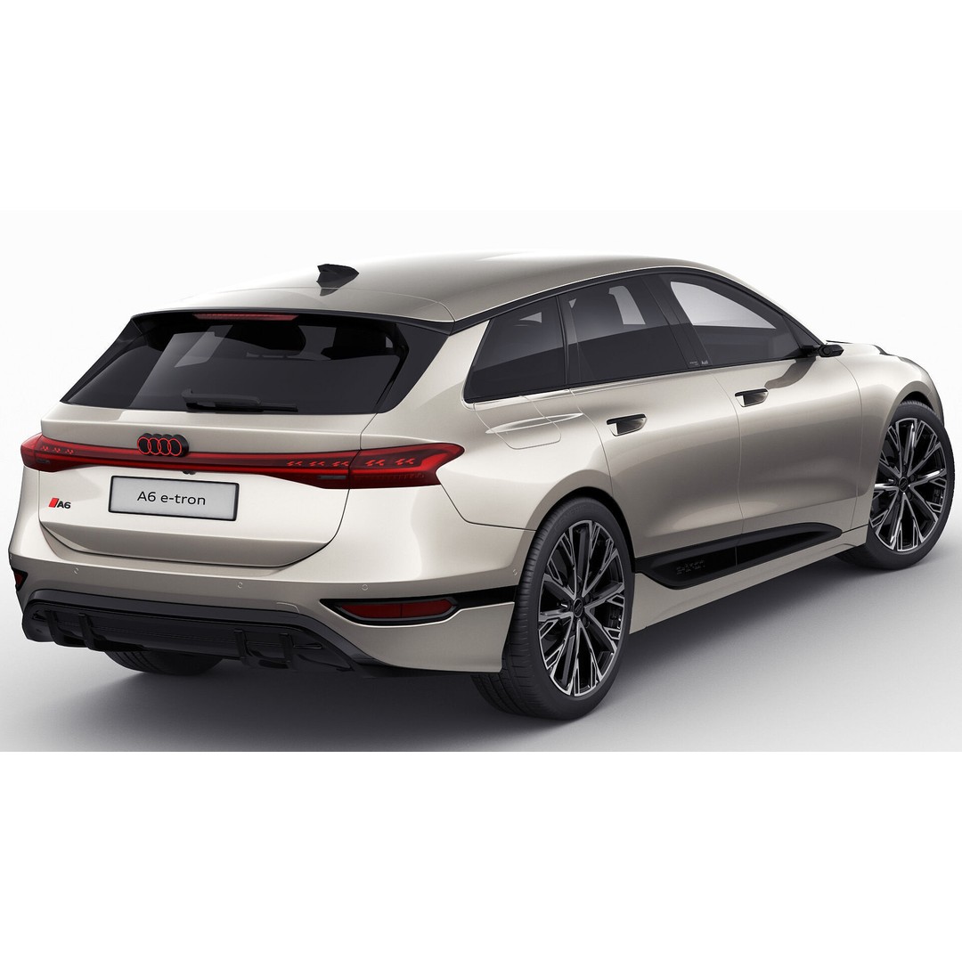 Audi A6 Avant e-tron 2025 3D Model – High Poly Game Asset, FBX, OBJ, Blender - View 4