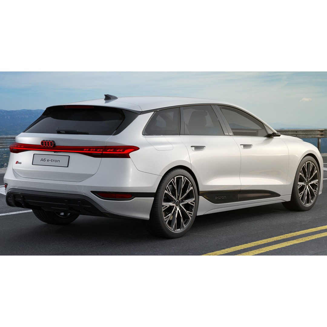 Audi A6 Avant e-tron 2025 3D Model – High Poly Game Asset, FBX, OBJ, Blender - View 6