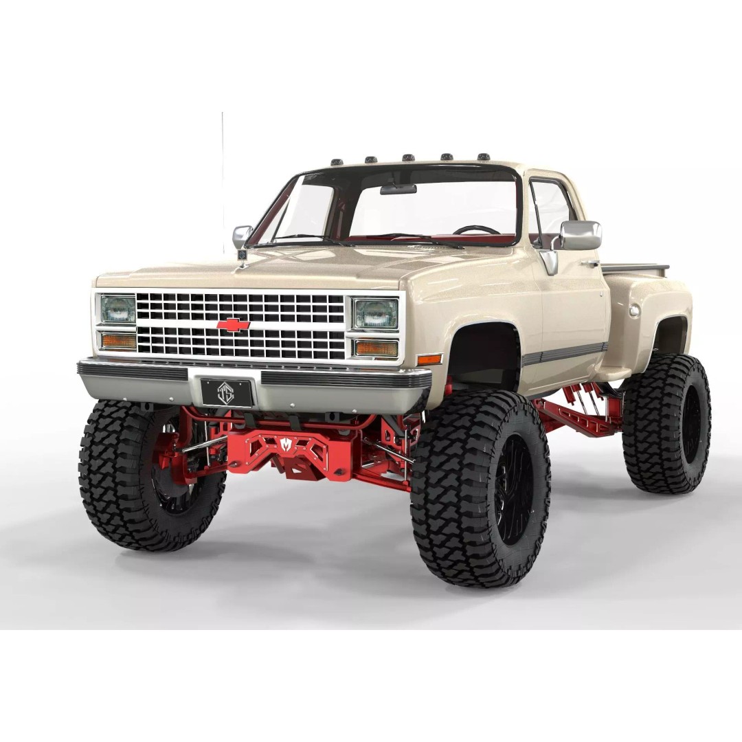 Chevrolet C10 1980 Lifted Pick Up 3D Model – Game Ready PBR Asset, FBX - View 2